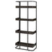 Ember 68-inch 4-shelf Bookshelf Dark Oak and Black - Walo Furniture 