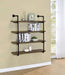 Elmcrest 39-inch 4-shelf Wall Bookshelf Rustic Oak - Walo Furniture 