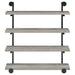 Elmcrest 39-inch 4-shelf Wall Bookshelf Grey Driftwood - Walo Furniture 