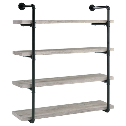 Elmcrest 39-inch 4-shelf Wall Bookshelf Grey Driftwood - Walo Furniture 