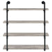 Elmcrest 39-inch 4-shelf Wall Bookshelf Grey Driftwood - Walo Furniture 