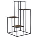 Rito 4-tier Multi-Display Shelf Rustic Brown and Black - Walo Furniture 