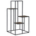 Rito 4-tier Multi-Display Shelf Rustic Brown and Black - Walo Furniture 