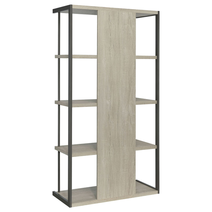 Loomis 72-inch 4-shelf Bookshelf Whitewashed Grey