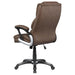 Nerris Upholstered Adjustable Home Office Desk Chair Brown - Walo Furniture 