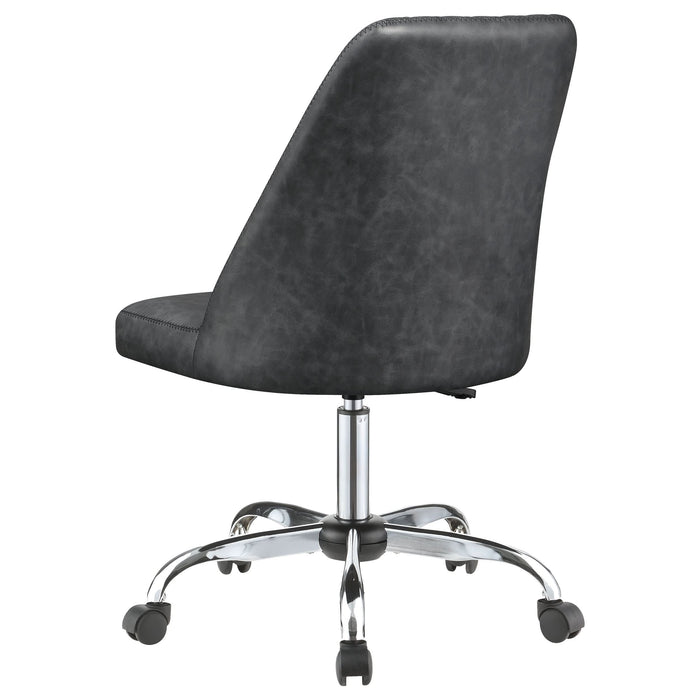 Althea Upholstered Adjustable Home Office Desk Chair Grey - Walo Furniture 