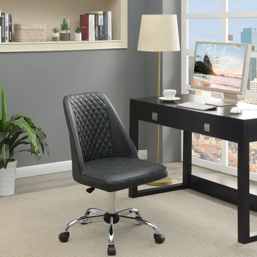 Althea Upholstered Adjustable Home Office Desk Chair Grey - Walo Furniture 