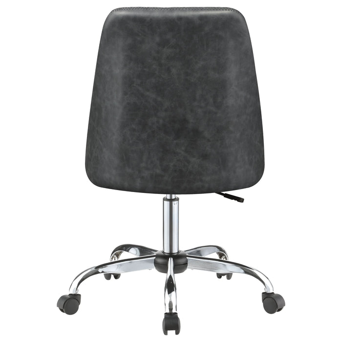 Althea Upholstered Adjustable Home Office Desk Chair Grey - Walo Furniture 