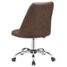 Althea Upholstered Adjustable Home Office Desk Chair Brown - Walo Furniture 