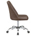 Althea Upholstered Adjustable Home Office Desk Chair Brown - Walo Furniture 