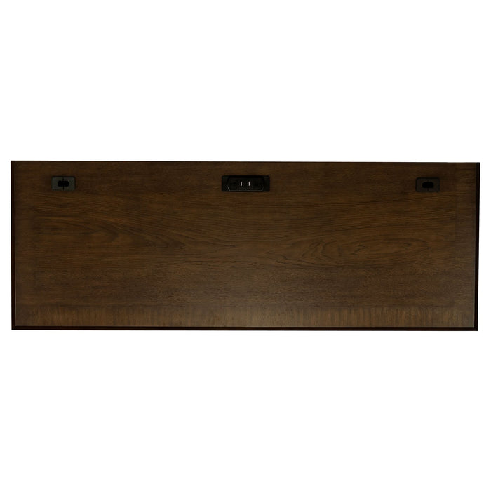 Hartshill 66-inch 5-drawer Credenza Office Desk Burnish Oak - Walo Furniture 