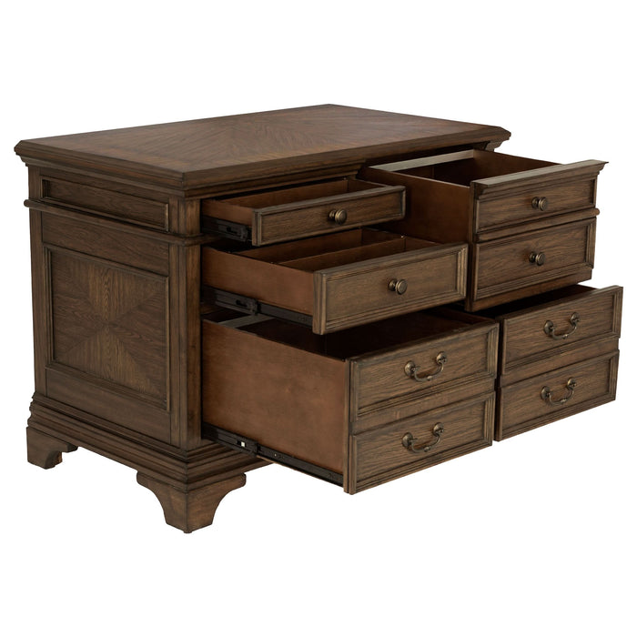 Hartshill 5-drawer Home Office File Cabinet Burnished Oak - Walo Furniture 