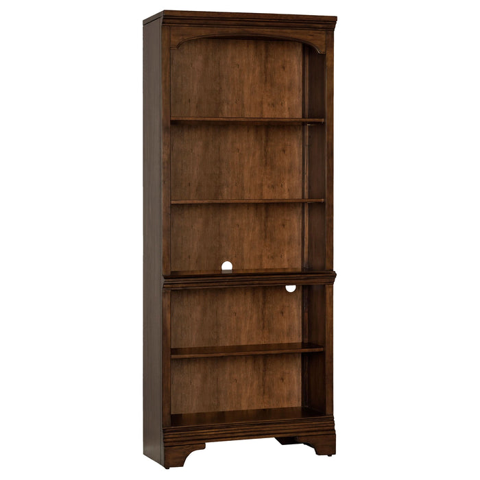 Hartshill 78-inch 5-shelf Bookcase Burnished Oak - Walo Furniture 