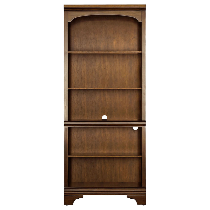 Hartshill 78-inch 5-shelf Bookcase Burnished Oak - Walo Furniture 