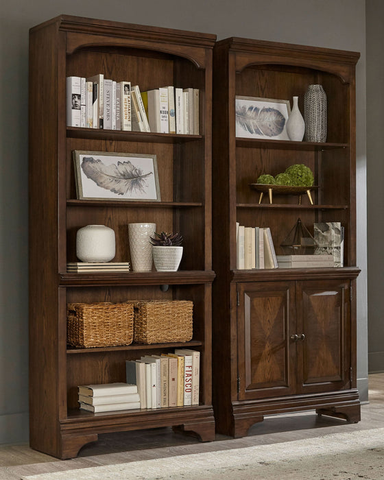 Hartshill 78-inch 5-shelf Bookcase Burnished Oak - Walo Furniture 