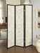 Felice 3-Panel Room Divider Folding Screen French Script - Walo Furniture 