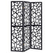 Nailan 3-Panel Room Divider Folding Screen Black Open Mosaic - Walo Furniture 