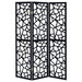 Nailan 3-Panel Room Divider Folding Screen Black Open Mosaic - Walo Furniture 