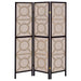 Vulcan 3 Panel Room Divider Folding Shoji Screen Cappuccino - Walo Furniture 