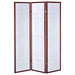 Katerina 3-Panel Room Divider Folding Shoji Screen Cherry - Walo Furniture 