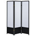 Calix 3-Panel Room Divider Folding Shoji Screen Black - Walo Furniture 