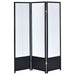 Calix 3-Panel Room Divider Folding Shoji Screen Black - Walo Furniture 