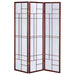 Katerina 3-Panel Room Divider Folding Shoji Screen Cherry - Walo Furniture 