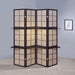 Iggy 4-Panel Room Divider Folding Shoji Screen Cappuccino - Walo Furniture 