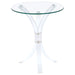 Laning Round Glass Top Acrylic Side Table Clear - Walo Furniture 