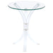 Laning Round Glass Top Acrylic Side Table Clear - Walo Furniture 