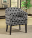 Jansen Upholstered Accent Club Chair Grey and Black - Walo Furniture 