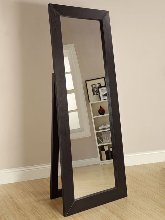 Toga 28 x 72 Inch Wood Standing Floor Mirror Cappuccino - Walo Furniture 