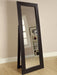 Toga 28 x 72 Inch Wood Standing Floor Mirror Cappuccino - Walo Furniture 