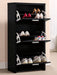 Vivian 3-drawer Engineered Wood Shoe Cabinet Black - Walo Furniture 