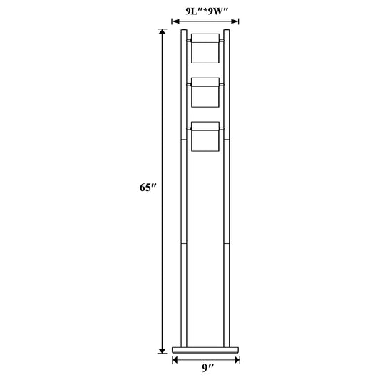 Munson 65-inch 3 Swivel Lights Metal Floor Lamp Silver - Walo Furniture 