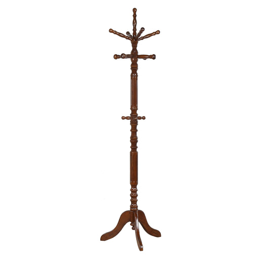 Achelle 11 Hook Freestanding Coat Rack Hat Hanger Tobacco - Walo Furniture 