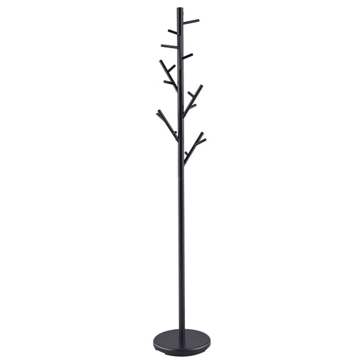 Clover 18 Hook Freestanding Metal Coat Rack Hat Hanger Black - Walo Furniture 