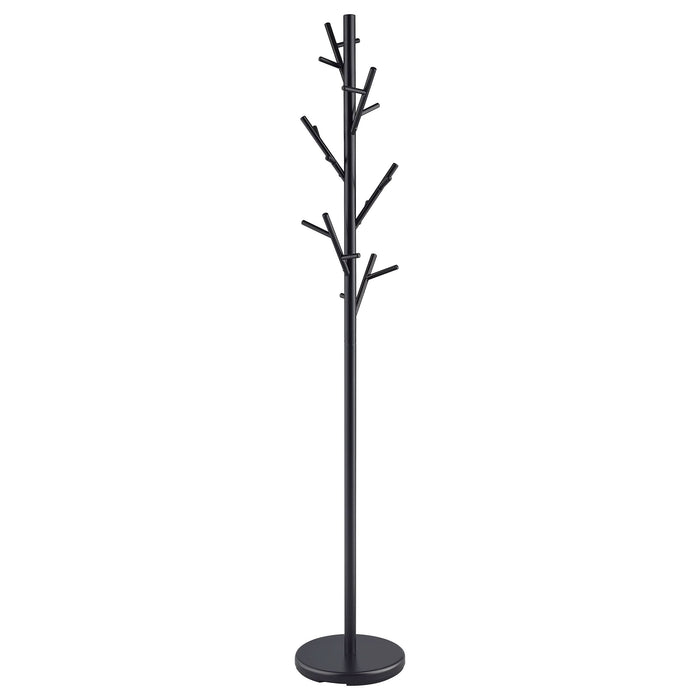 Clover 18 Hook Freestanding Metal Coat Rack Hat Hanger Black - Walo Furniture 