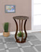 Elton Round Faux Marble Top Accent Side Table Brown - Walo Furniture 