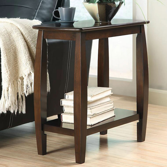 Dixon 1-shelf Rectangular Wood Side Table Cappuccino - Walo Furniture 