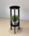 Kirk 1-shelf Round Wood Plant Stand Side Table Espresso - Walo Furniture 