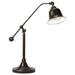 Eduardo 25-inch Bell Down Bridge Table Lamp Dark Bronze - Walo Furniture 