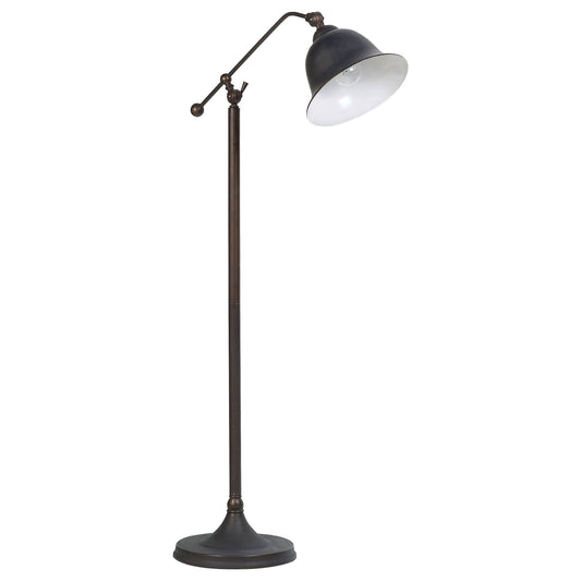 Eduardo 54-inch Bell Down Bridge Floor Lamp Dark Bronze - Walo Furniture 