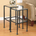 Leilani 2-piece Glass Top Nesting Table Set Black - Walo Furniture 