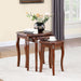 Daphne 3-piece Rectangular Wood Nesting Table Set Warm Brown - Walo Furniture 