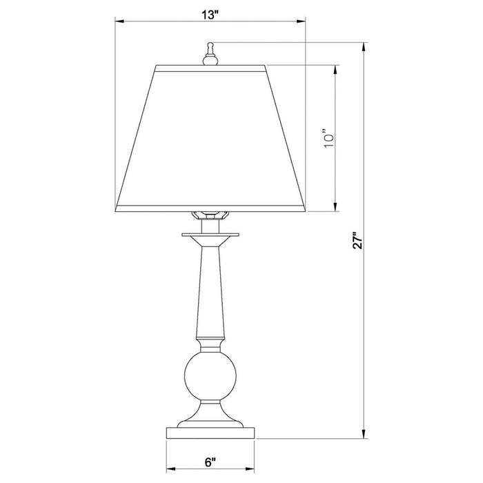 Ochanko 27-inch Empire Shade Table Lamp Bronze (Set of 2) - Walo Furniture 