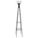 Gianni 70-inch 3-shelf Frosted Torchiere Floor Lamp Black - Walo Furniture 