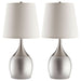 Tenya 24-inch Empire Shade Urn Table Lamp Silver (Set of 2) - Walo Furniture 