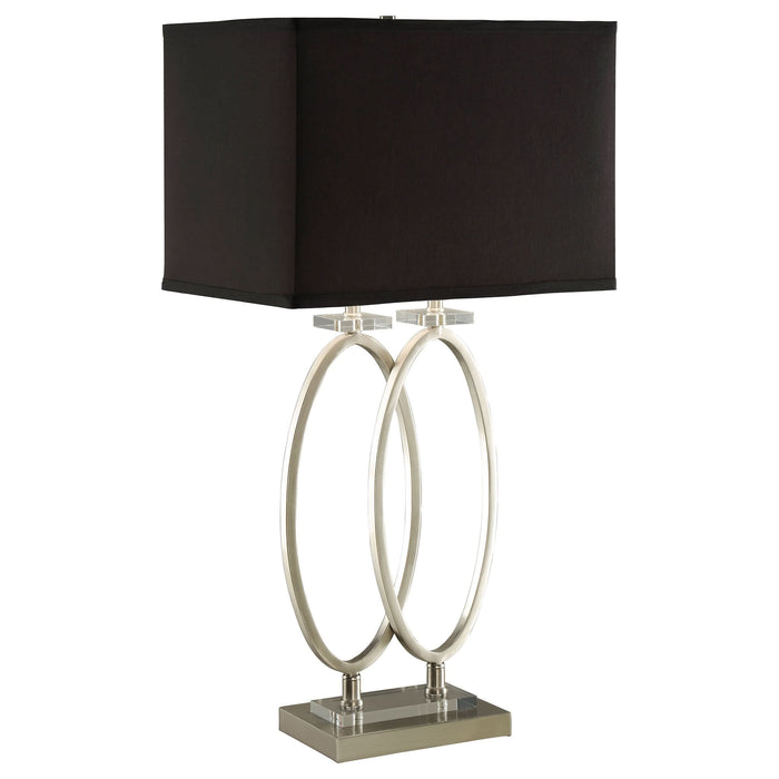 Izuku 29-inch Rectangular Shade Table Lamp Brush Nickel - Walo Furniture 