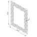 Forman 38 x 48 Inch Greek Motif Frameless Wall Mirror Silver - Walo Furniture 